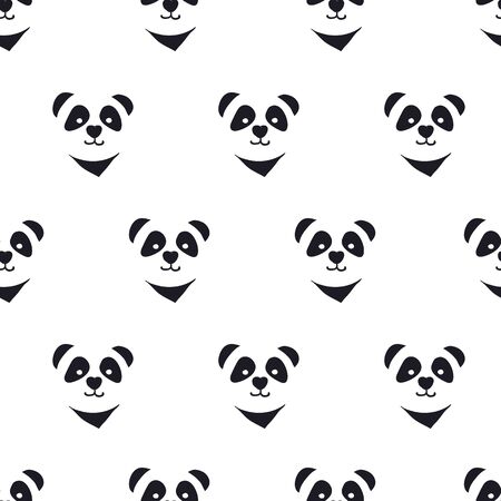 seamless pattern, cute panda vector art  background design for fabric and decorのイラスト素材