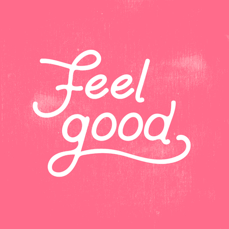 feel good lettering design templateのイラスト素材