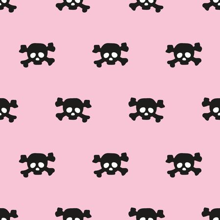 seamless pattern,skull art  background design for fabric and decorのイラスト素材