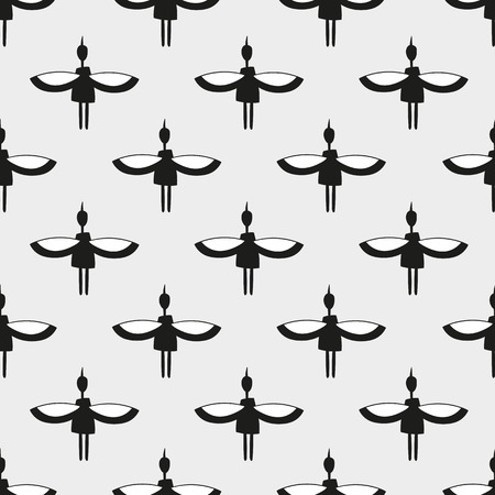 seamless pattern, bird art  background design for fabric and decorのイラスト素材