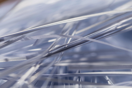 White Shredded paper texture for background. Selective focusの写真素材