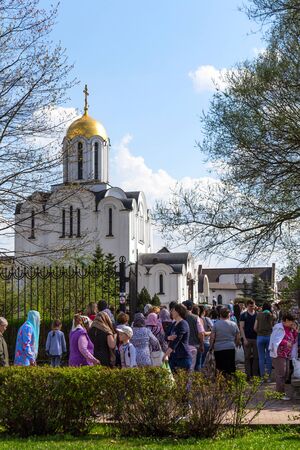 Church of the mother Of God Joy of All who sorrow in Minsk. Orthodox church of Belarus. The Feast Of The Passover 27.04.2019.のeditorial素材