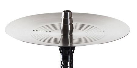 Fragment of a beautiful modern hookah isolated on a white background.