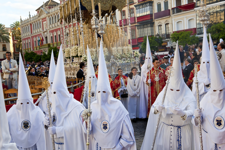 Seville, Spain - April, 2011: Semana Santa de Sevilla Fiesta Easter Andalucia