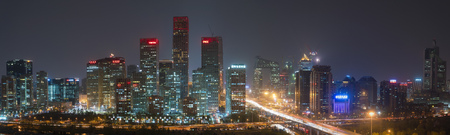 Beijing Financial skyline, Central, Business District, Beijing, Chinaのeditorial素材