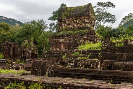 My Son Sanctuary with Hindu Temple near Hoi An, Vietnamの写真素材