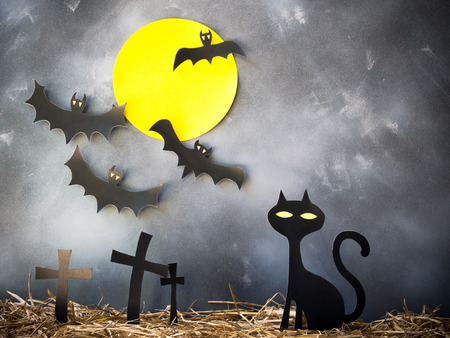 Halloween party decoration background.の写真素材
