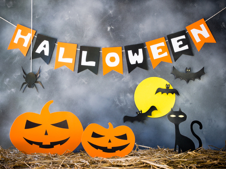 Halloween party decoration background.の写真素材