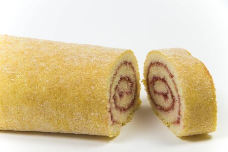 home baked swiss roll cake suitable for a puddingの写真素材