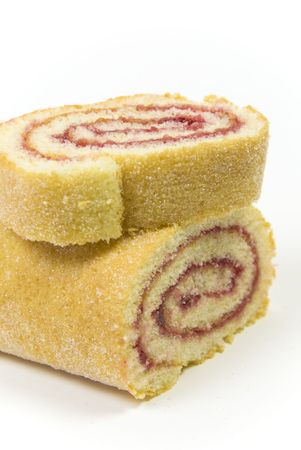 home baked swiss roll cake suitable for a puddingの写真素材