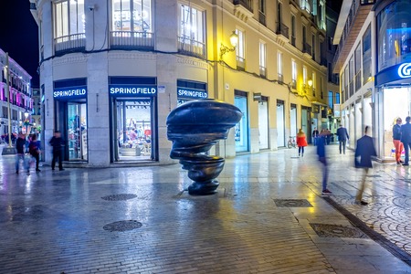 Sculpture of Chiromancer in the center of Malagaのeditorial素材