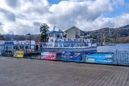 windermere steamer Miss Lakeland on bowness bayのeditorial素材