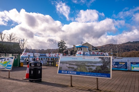 bowness on windermere lake shoreのeditorial素材