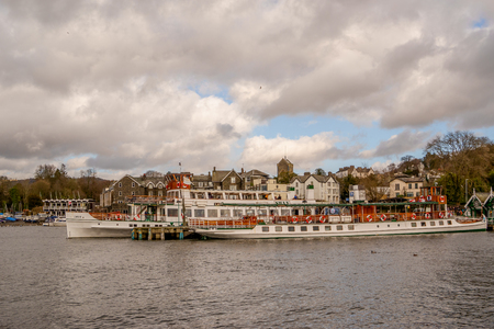 windermere steamers tern and swanon bowness bay lake districtのeditorial素材