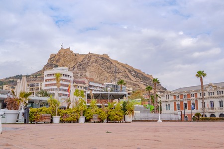 1st april 2019 Alicante Santa Barbara castle in Mediterranean spain Valencian Communityのeditorial素材