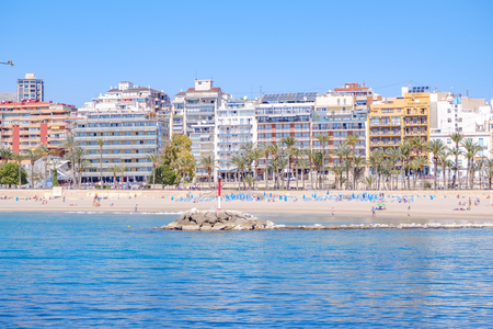 28th March 2019 Beach and Waterfront in Benidorm. Spainのeditorial素材