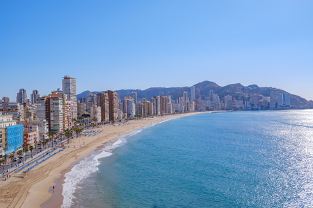 28th March 2019 Beach and Waterfront in Benidorm. Spainのeditorial素材