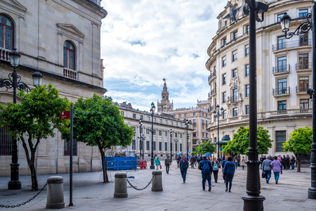 Seville, Spain - May 8th 2019 City Hall of Seville, Spainのeditorial素材