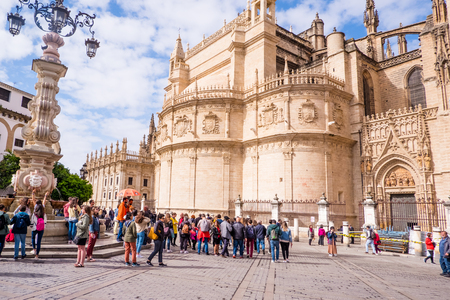 SEVILLE, Spain May 8th 2019 Cathedral of Santa Maria de la Sede de Sevillaのeditorial素材