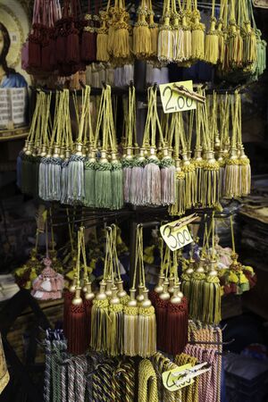 colorful busy Market Stalls in the beautiful City of Florence