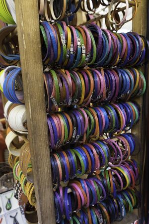 colorful busy Market Stalls in the beautiful City of Florence