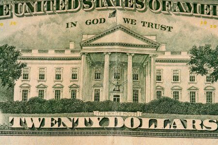 selective focus close up shot of assorted us banknotesの写真素材
