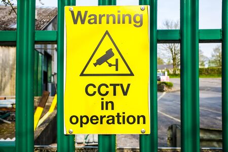 CCTV sign You are being watched, you are under surveillanceの写真素材
