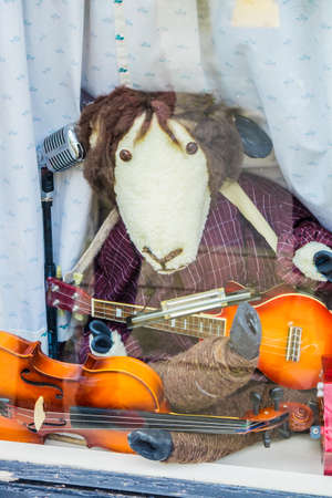 Sheep Scarecrow Festival in the town of Sedbergh UK