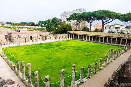 Italy Pompei 22nd February 2016 Ancient ruins of Pompei cityのeditorial素材