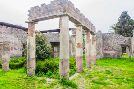 Italy Pompei 22nd February 2016 Ancient ruins of Pompei cityのeditorial素材