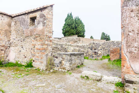 Italy Pompei 22nd February 2016 Ancient ruins of Pompei cityのeditorial素材