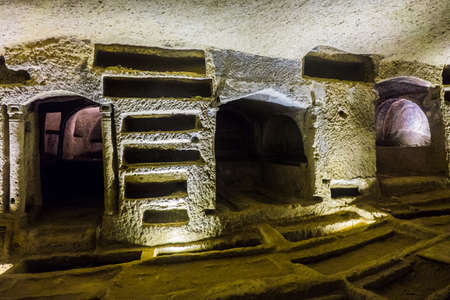 Naples Italy February 23rd 2016 The Famous Catacombs of San Gennaro