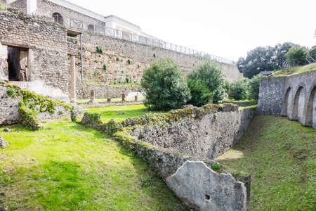 Italy Pompei 22nd February 2016 Ancient ruins of Pompei cityのeditorial素材