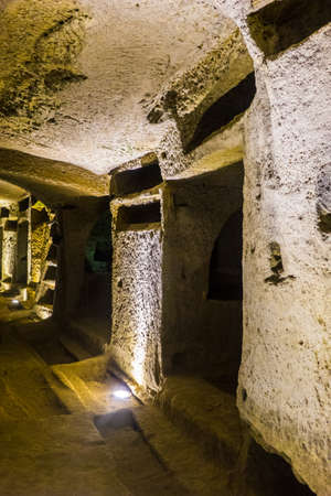 Naples Italy February 23rd 2016 The Famous Catacombs of San Gennaroのeditorial素材