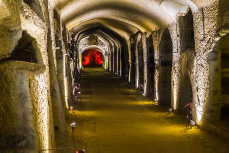 Naples Italy February 23rd 2016 The Famous Catacombs of San Gennaro