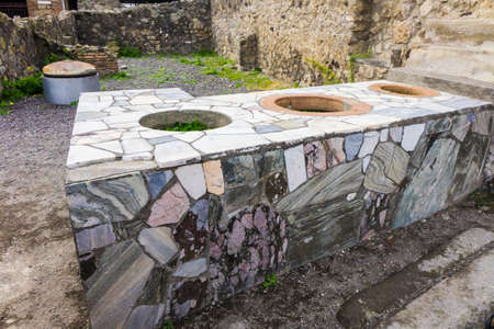 Italy Pompei 22nd February 2016 Ancient ruins of Pompei cityのeditorial素材