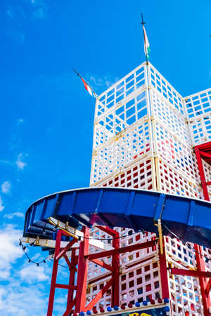 Close up of the Helter Skelter at Blackpool North Pierのeditorial素材