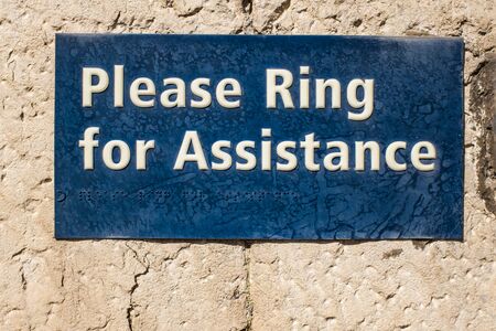 Blue ring for assistance in Kendal Cumbria UKの写真素材