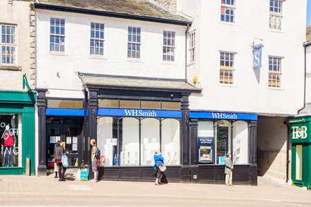Kendal UK 28 May 2020 W H smiths, British retailer selling books, stationery, newspapersのeditorial素材