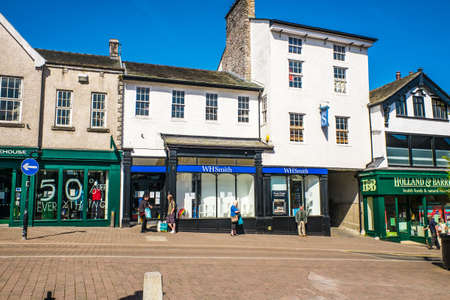 Kendal UK 28 May 2020 W H smiths, British retailer selling books, stationery, newspapersのeditorial素材