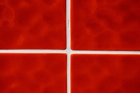 Contemporary Red Tile glossy mosaic materialの写真素材