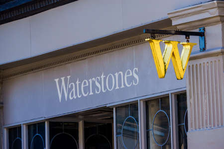 Lancaster UK May 30 2020 The frontage of Waterstones Book on main street Lancasterのeditorial素材