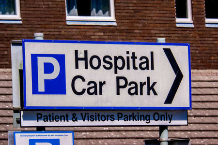 Lancaster UK 30 May 2020 Lancaster Hospital Car Park with Signsのeditorial素材
