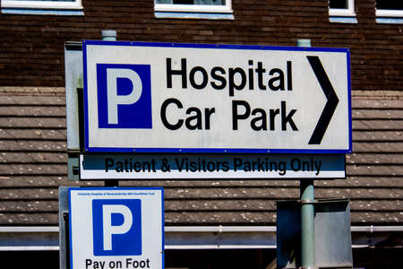 Lancaster UK 30 May 2020 Lancaster Hospital Car Park with Signsのeditorial素材