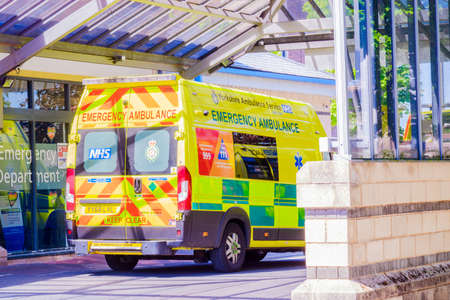 Lancaster UK 30 May 2020 emergency ambulances at Lancaster Royal Infirmary A and Eのeditorial素材
