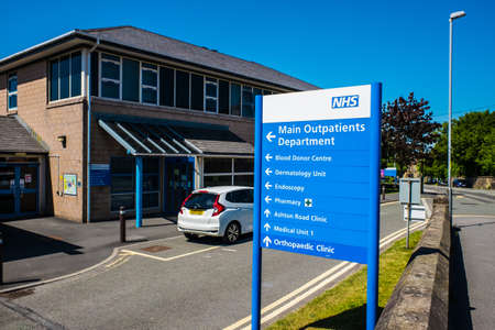 Lancaster Uk 30 May 2020 lnformation signs and directions outside Lancaster Royal Hospital