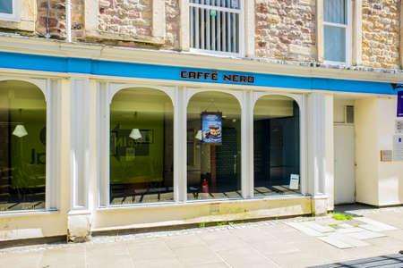 Lancaster UK 30 May 2020 outside Cafe Nero store in Marketgate shopping centre Lancasterのeditorial素材