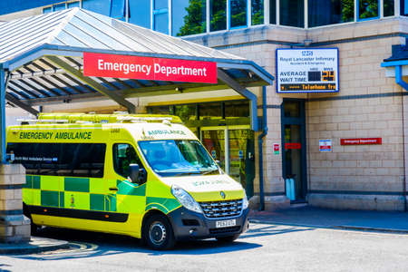 Lancaster UK 30 May 2020 emergency ambulances at Lancaster Royal Infirmary A and Eのeditorial素材