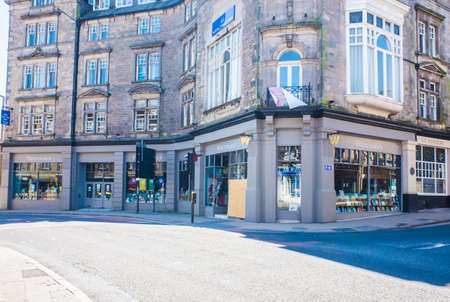 Lancaster UK May 30 2020 The frontage of Waterstones Book on main street Lancasterのeditorial素材