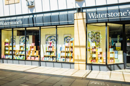 Lancaster UK May 30 2020 The frontage of Waterstones Book shop Marketgate shopping centreのeditorial素材